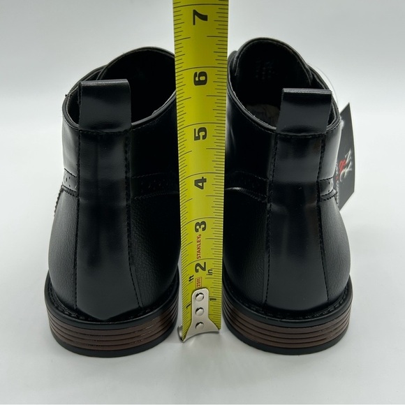 Men’s Black Dress Boots Wingtip Oxford Ankle Boots, Classic Lace-Up, Size 8 NWT main image 9